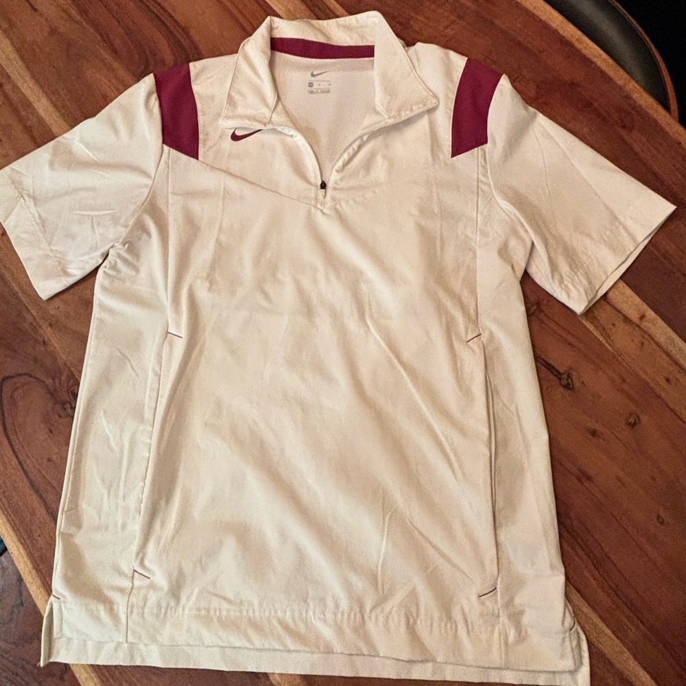 Nike Men's Polo in White and Maroon